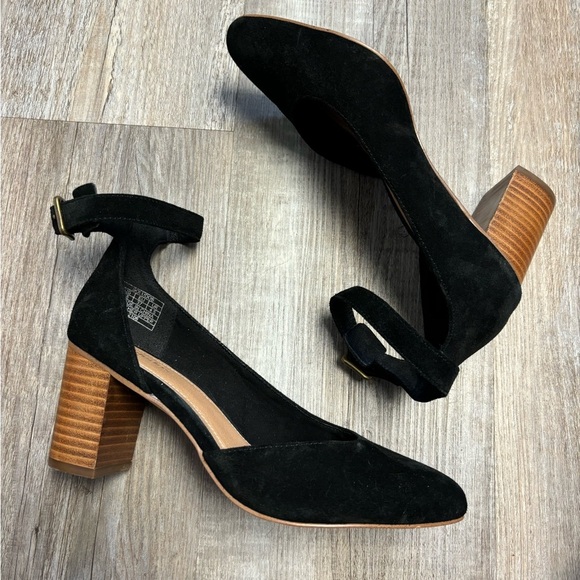 Soludos Gemma Heel in Black Suede Block Heel - Picture 2 of 10